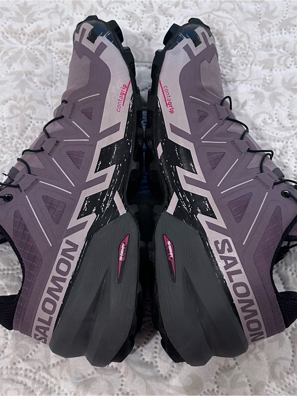Salomon Speedcross 6 Women’s Sz 8 - 417429 - Moonscape Black Ashes Of Roses - Picture 4 of 14